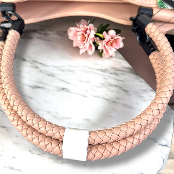 Badgley Mischka Vegan Leather Satchel with Braided Handles - NWT - Picture 10 of 12